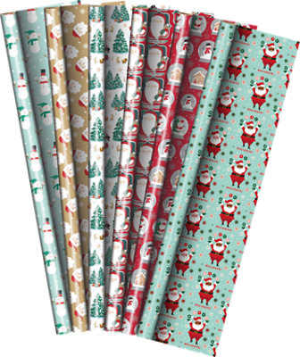 Signature Select 45 Square Feet Santa Snowman Wrap - Each - Image 1