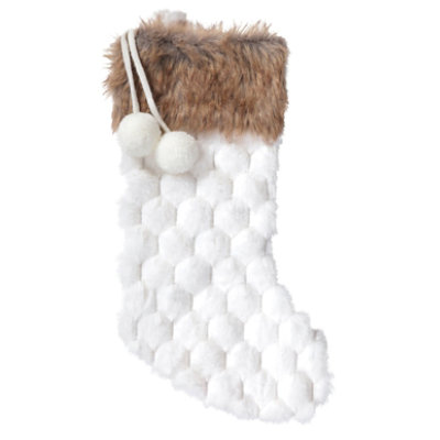 Signature Select 19 Inch Faux Fur Stocking Wht - Each - Image 2