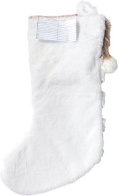 Signature Select 19 Inch Faux Fur Stocking Wht - Each - Image 3