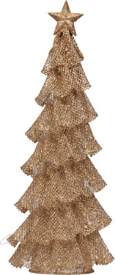 Signature Select 15 Inch Glitter Mesh Tree Gold - Each - Image 3