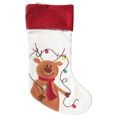 Signature Select 19 Inch Boucle Stocking Reindeer - Each - Image 2