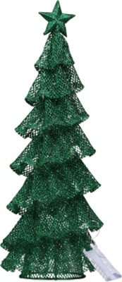 Signature Select 15 Inch Glitter Mesh Tree Green - Each - Image 3