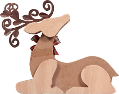 Signature Select 9 Inch Wood Reindeer Laying - Each - Image 3