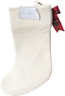 Signature Select 19 Inch Knit Stocking Bow White - Each - Image 3