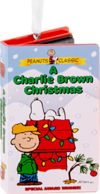 Hallmark Charlie Brown VHS Christmas Ornament - Each - Image 1