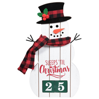 Signature Select Wood Advent Calendar Snowman - Each - Image 1