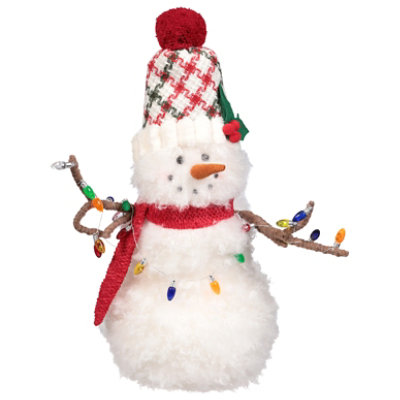 Signature Select 16 Inch Fuzzy Snowman With Cap - Each - Image 2