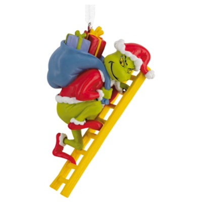 Hallmark Grinch On Ladder Ornament - Each - Image 1