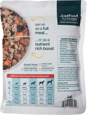 Justfoodfordogs Justfresh Beef Recipe - 12 OZ - Image 4