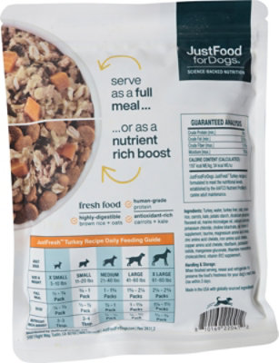 Justfoodfordogs Justfresh Turkey Recipe - 12 OZ - Image 2