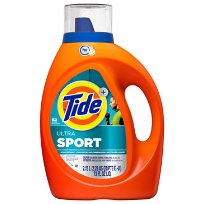 Tide He Ultra Sport Liquid Detergent, Active Fresh - 73 Fl. Oz. - Image 2