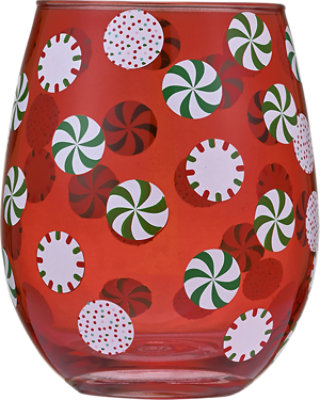 Elite Global Brands 16 Ounce Red Stemless Glasses 2 Count - Each - Image 1