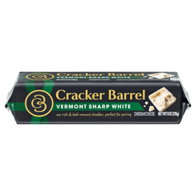 Cracker Barrel Vermont Sharp-white Cheddar Cheese 8 Oz Chunk - 8 OZ - Image 2