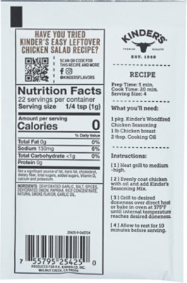 Kinders Woodfired Chicken Dry Seasoning Mix - 0.8 OZ - Image 6