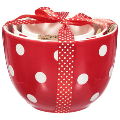 Signature Select Ceramic Dot Stripe Bowl - 3 Count - Image 2