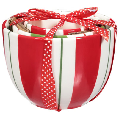 Ssel Ceramic Peppermint Bowls - 3 CT - Image 2