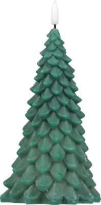 Dec 9in Led Wax Tree Candle Green - Each - Image 3