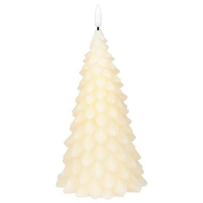 Dec 9in Led Wax Tree Candle White - Each - Image 1