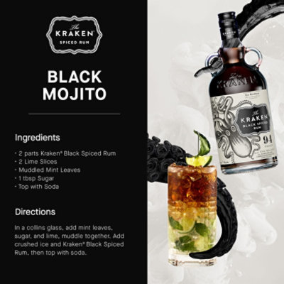 Kraken Rum Black Spiced 94w/skull - 750 ML - Image 2