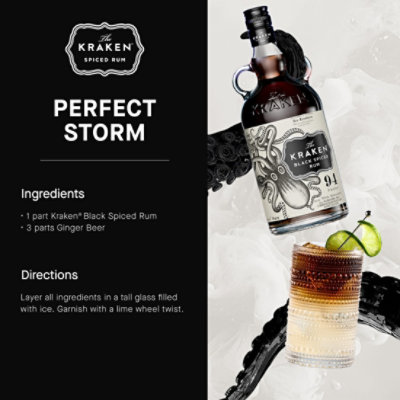 Kraken Rum Black Spiced 94w/skull - 750 ML - Image 4