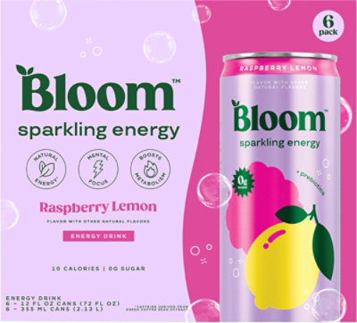 Bloom Energy Raspberry Lemon 6-12fz - 6-12 FZ - Image 5