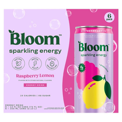 Bloom Energy Raspberry Lemon 6-12fz - 6-12 FZ - Image 1