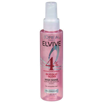 L'oreal Elvive Glycolic & Gloss High Shine Leave-in Serum - 4.4 FZ