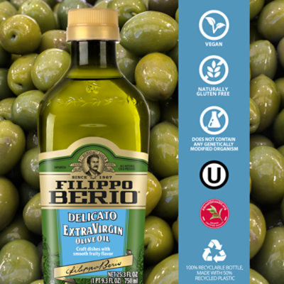 Filippo Berio Extra Virgin Delicato Olive Oil 25oz - 25.3 FZ - Image 7