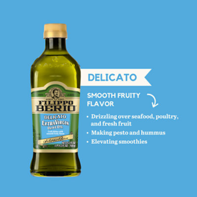 Filippo Berio Extra Virgin Delicato Olive Oil 25oz - 25.3 FZ - Image 3