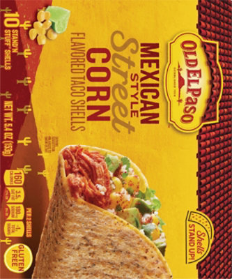 Old El Paso Mexican Style Street Corn Flavored Taco Shells 10 Count - 5.4 OZ - Image 5