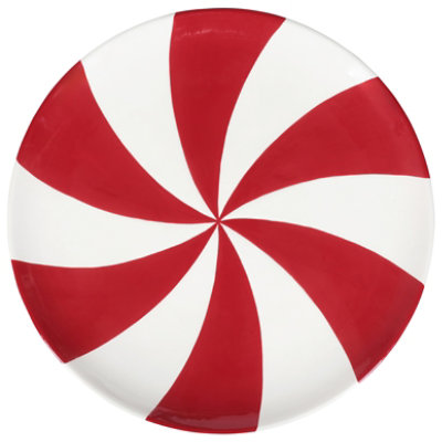 Signature Select 13 Inch Pepprmint Round Platter - Each - Image 1