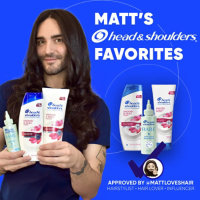 Head & Shoulders Base Hair Conditioner Smooth & Silky Rinse Off - 10.6 FZ - Image 2