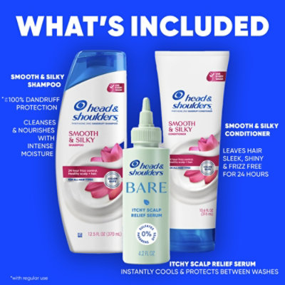Head & Shoulders Base Hair Conditioner Smooth & Silky Rinse Off - 10.6 FZ - Image 3