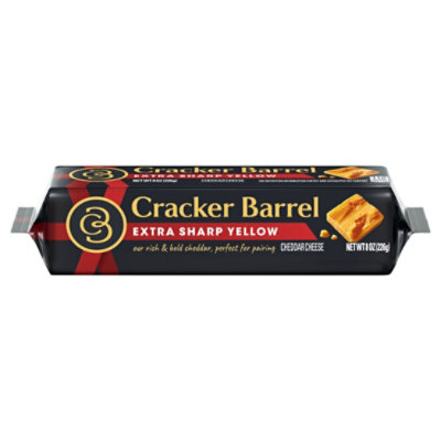 Cracker Barrel Extra Sharp Yellow Cheddar Cheese 8 Oz Chunk - 8 OZ - Image 1