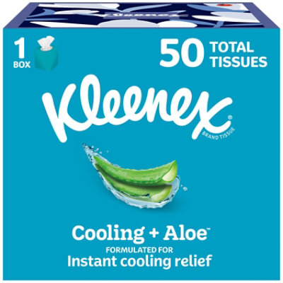 Kleenex Cooling + Aloe Facial Tissues 50 Tissues Per Box - Each - Image 1