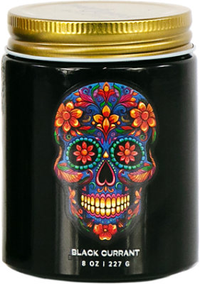 Overjoyed Boutique Sugar Skull Black Currant Candle - Each - Image 1