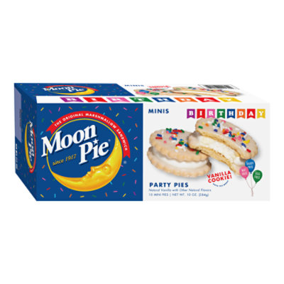 Moonpie Mini Birthday Cake Flavor Party Pies 10 Count - 10 OZ - Image 1