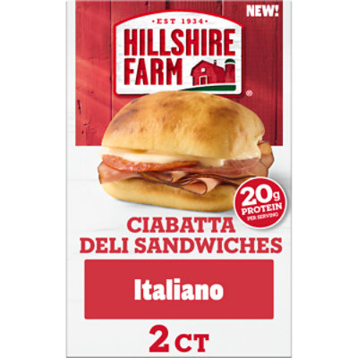 Hillshire Farm Italiano Ciabatta Deli Sandwiches 2 Ct - 10.1 OZ - Image 1
