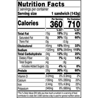 Hillshire Farm Italiano Ciabatta Deli Sandwiches 2 Ct - 10.1 OZ - Image 3