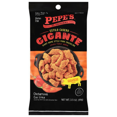 Pepes El Original Cracklins Habanero Gigante - 3.5 OZ - Image 1