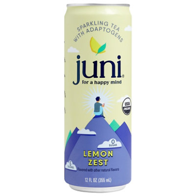 Juni Sparkling Tea Lemon Zest 12fz - 12 FZ - Image 1