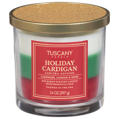 Tuscany Candle Holiday Cardigan Triple Pour - 14 Oz - Image 1