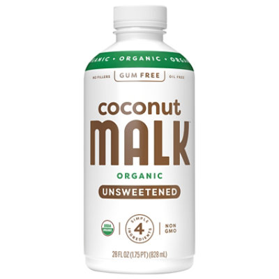 Malk Coconut Unsweetened Organic - 28 FZ - Image 1