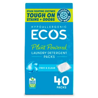 Ecos Laundry Detergent Packs Free & Clear - 40 Ct. - 40 CT - Image 3