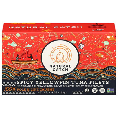 Natural Catch Spicy Yellowfin Tuna Filets Ngmo - 4.4 OZ - Image 1
