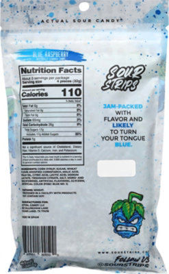 Blue Raspberry Sour Strip Candy 12 Strips In Every Bag - 3.7 OZ - Image 5