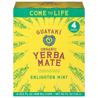 Guayaki Yerba Mate Enlighten Mint 4-15.5fz - 4-15.5 FZ - Image 2