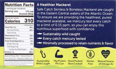 Safecatch Mackerel Olive Oil Boneless - 4 OZ - Image 6