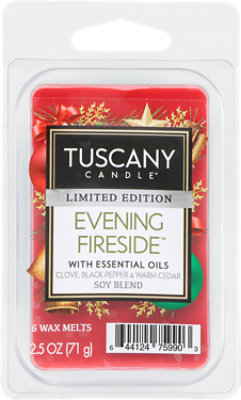 Tuscany Candle Evening Fireside Wax Melt - Each - Image 1