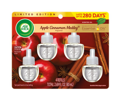 Air Wick Plug in Apple Cinnamon Scented Oil Refills - 4-0.67 Fl.Oz. - Image 1